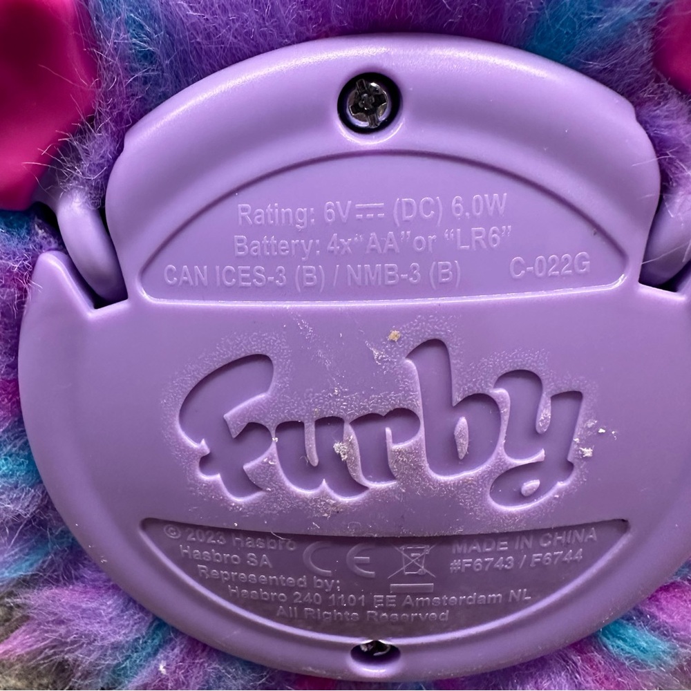 Two Hasbro Furby Plush Talking Toys Purple Tie Dye Tested - Picture 4 of 5